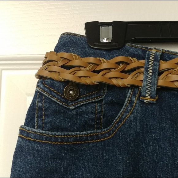 SONOMA Size 8 Blue Jeans w Matching Brown Belt - Picture 5 of 6